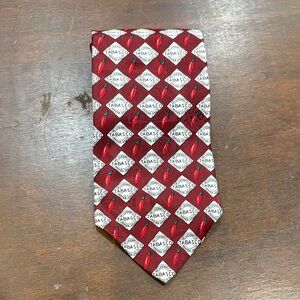 Tabasco Red and White Geometric Tie